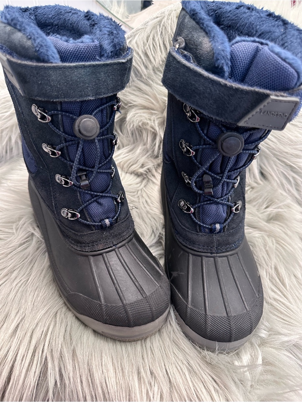 Lands' End Navy and winter  Waterproof  Boots
